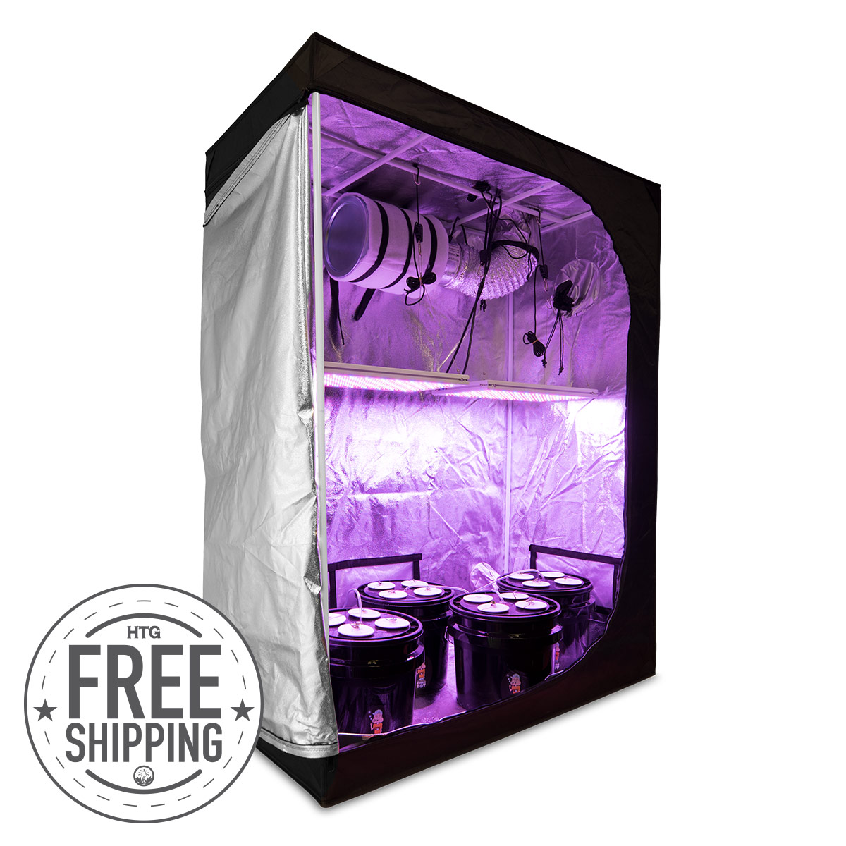 Hydro Grow Room Kit 2x4 LED Grow Light & Tent Package HTG Supply