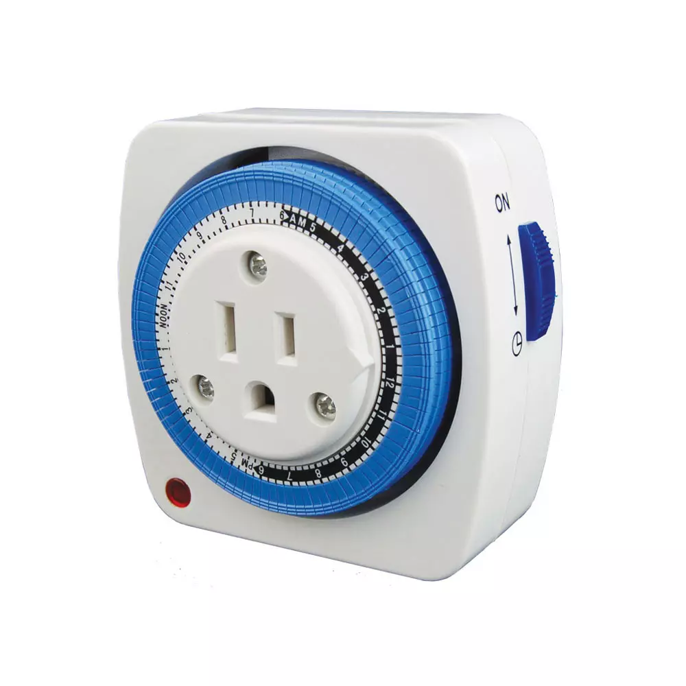 iPower 120 Volt 24 Hour Heavy Duty Plug-in Mechanical Timer