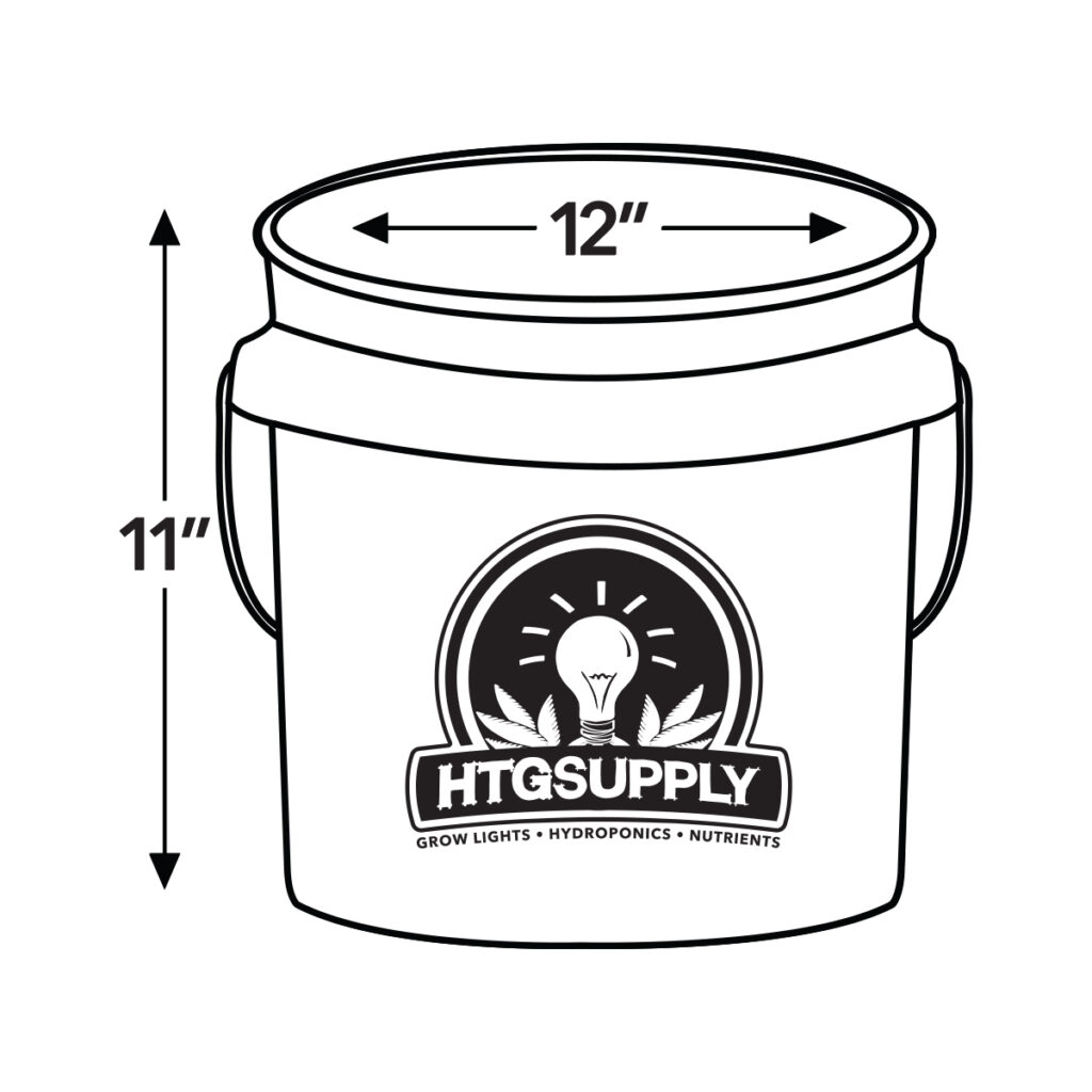 3.5 Gallon Bucket Black Hydroponic Buckets HTG Supply