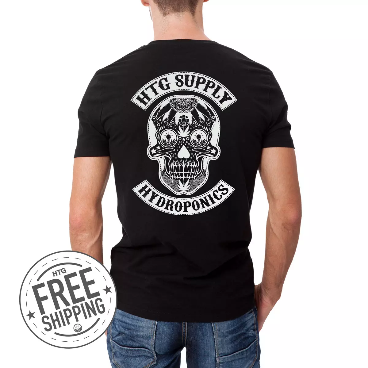 Htg Supply Sugar Skull Black T Shirt Free Shipping