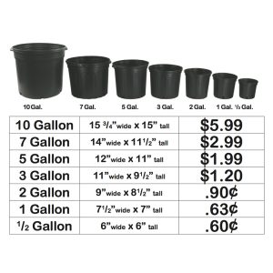 Nursery Pots 1 2 Gallon Plastic Htg Supply Nursery Pots 1 2 Gallon Plastic