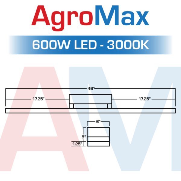 Agromax 600 Watt Led Grow Light Dimensions