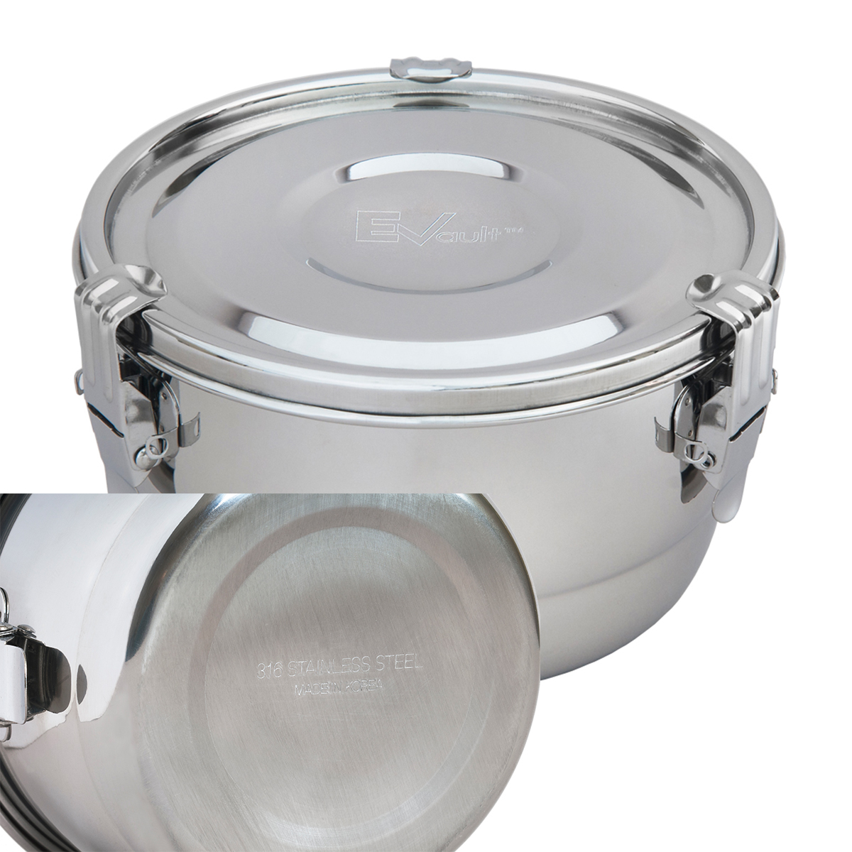 Evault Stainless Steel Extract Storage and Transportation Container - 4 Liter