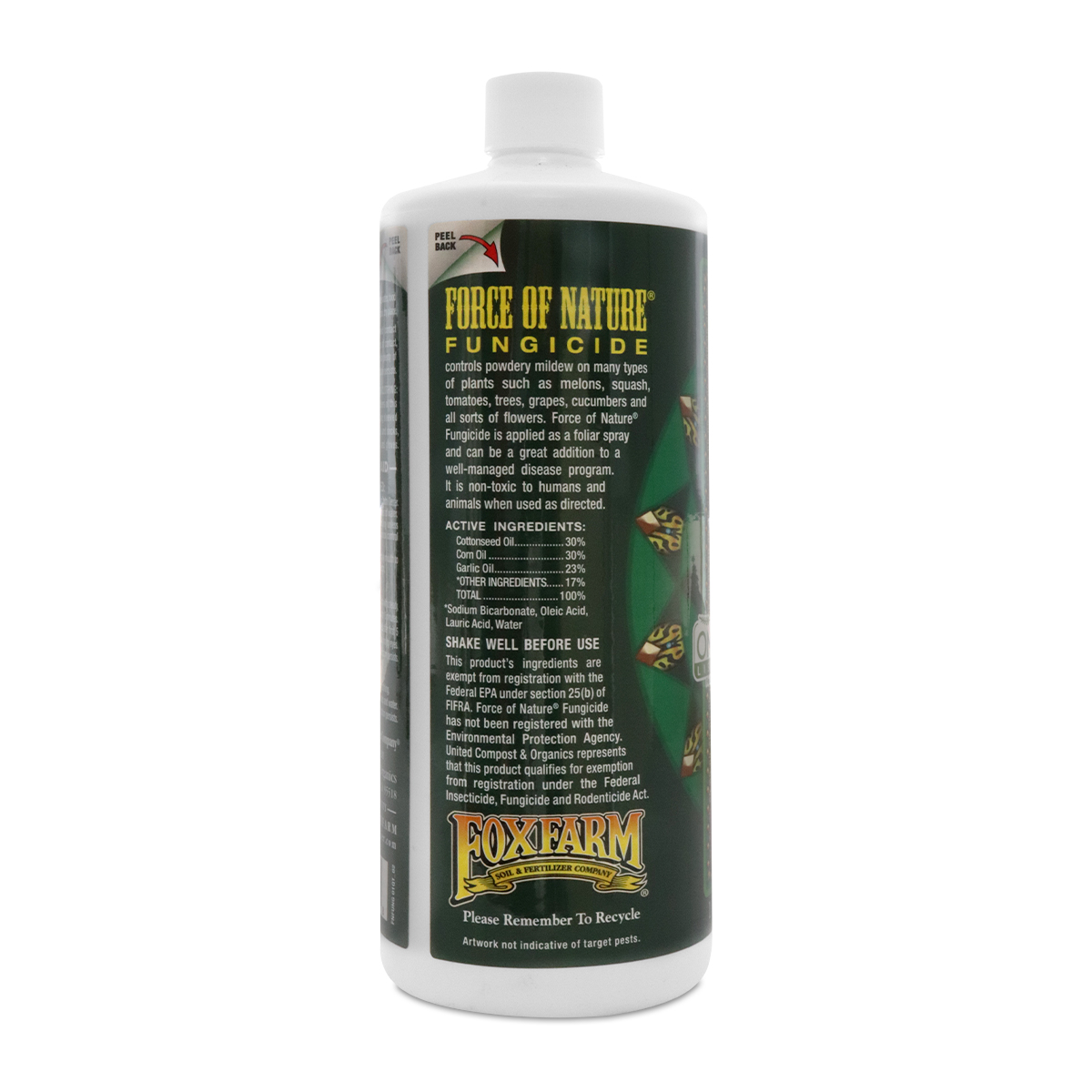 Foxfarm Bushdoctor Force Of Nature Fungicide 1 Quart Indications