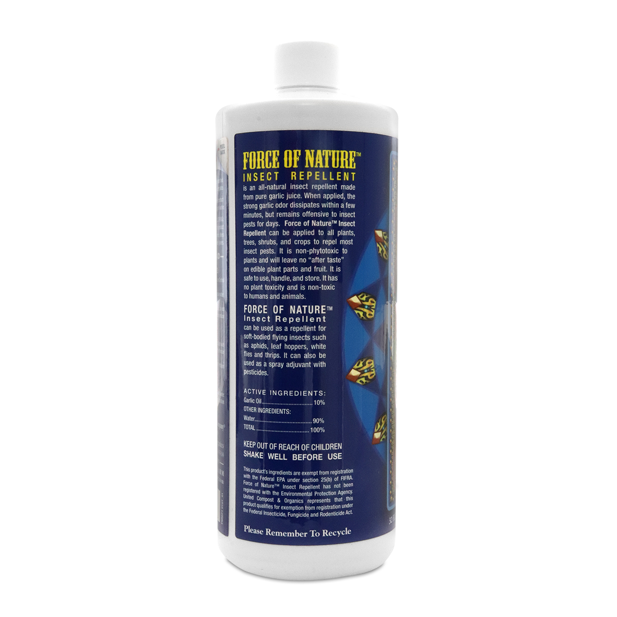 Foxfarm Bushdoctor Force Of Nature Insect Repellent 1 Quart Indications
