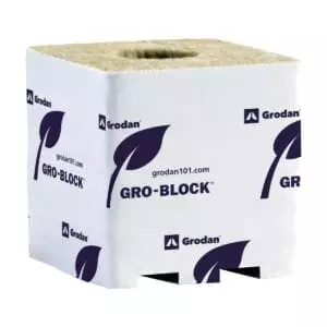 6x6x6 Grodan Gro-Block Improved Rockwool Block