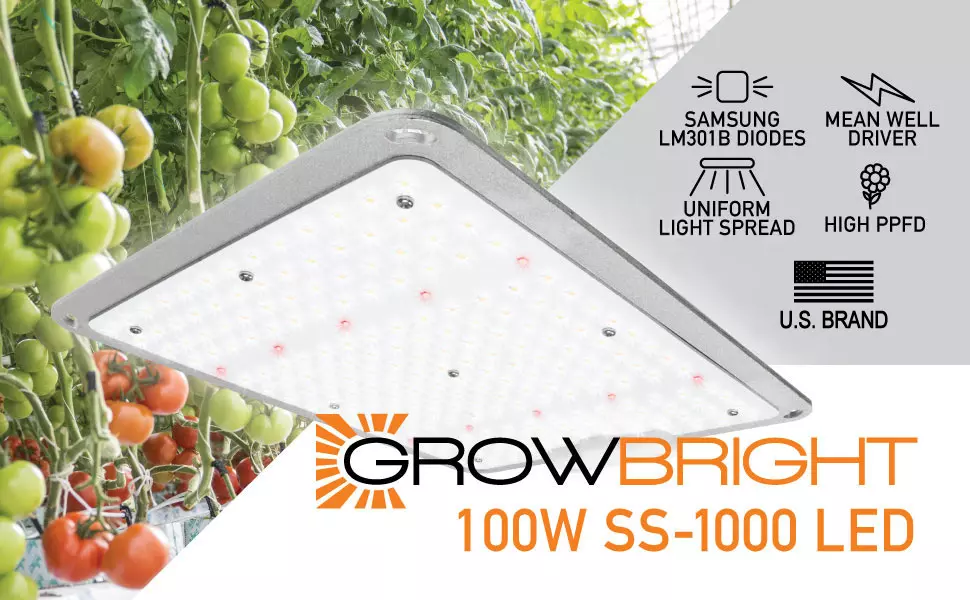 GrowBright SS 1000 LED Grow Light HTG Supply Hydroponics Grow Lights