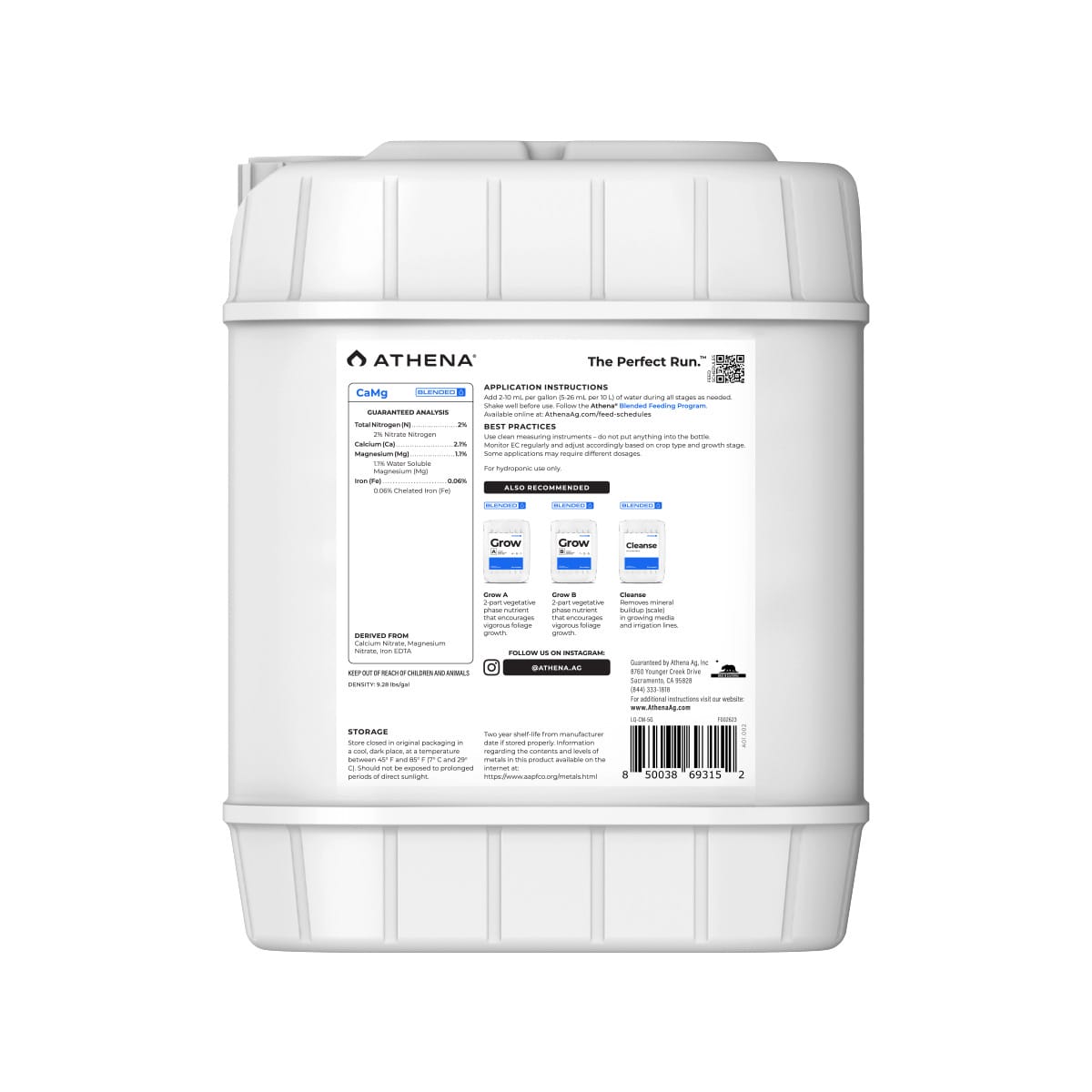 New Athena CaMg 5 Gallon Back