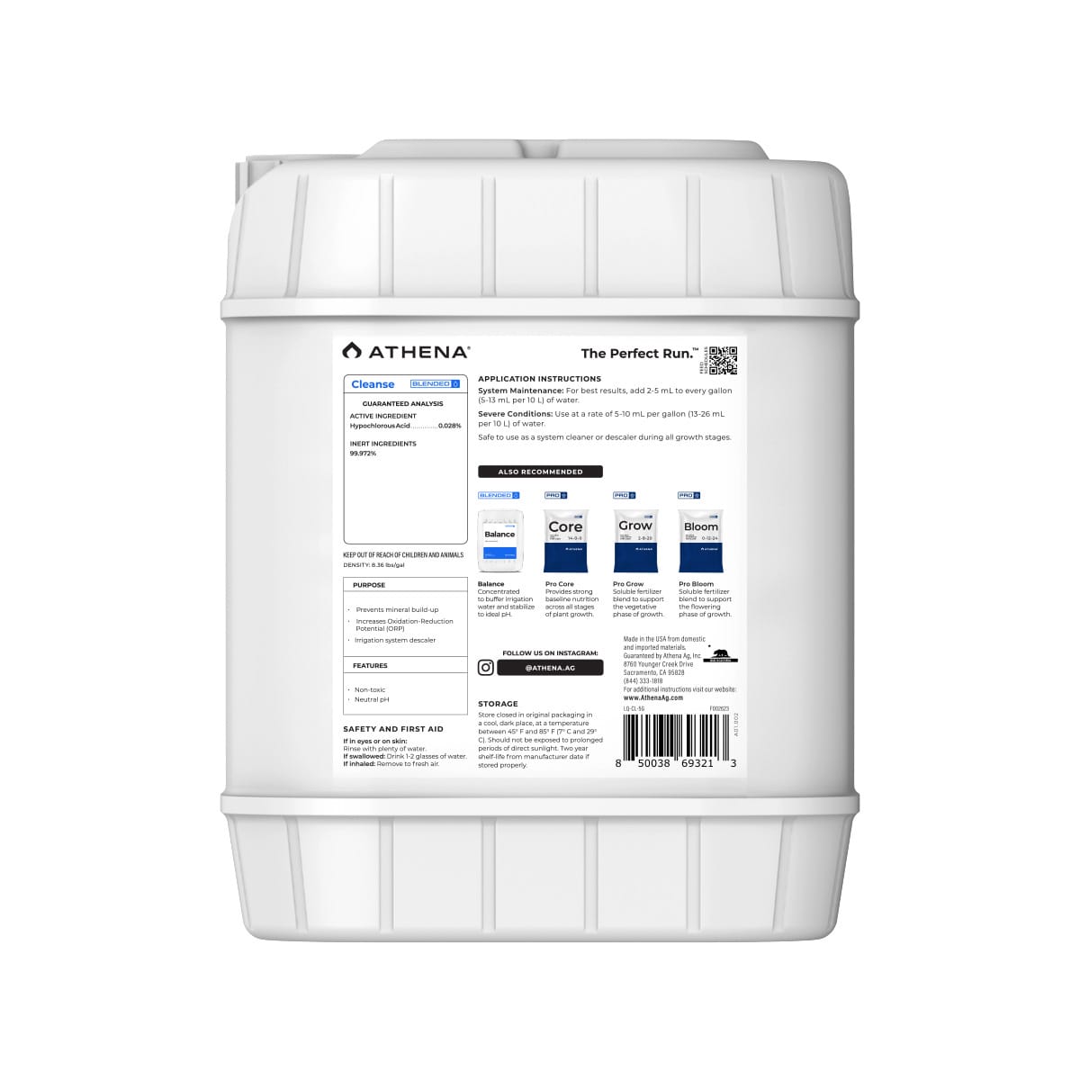 New Athena Cleanse 5 Gallon Back