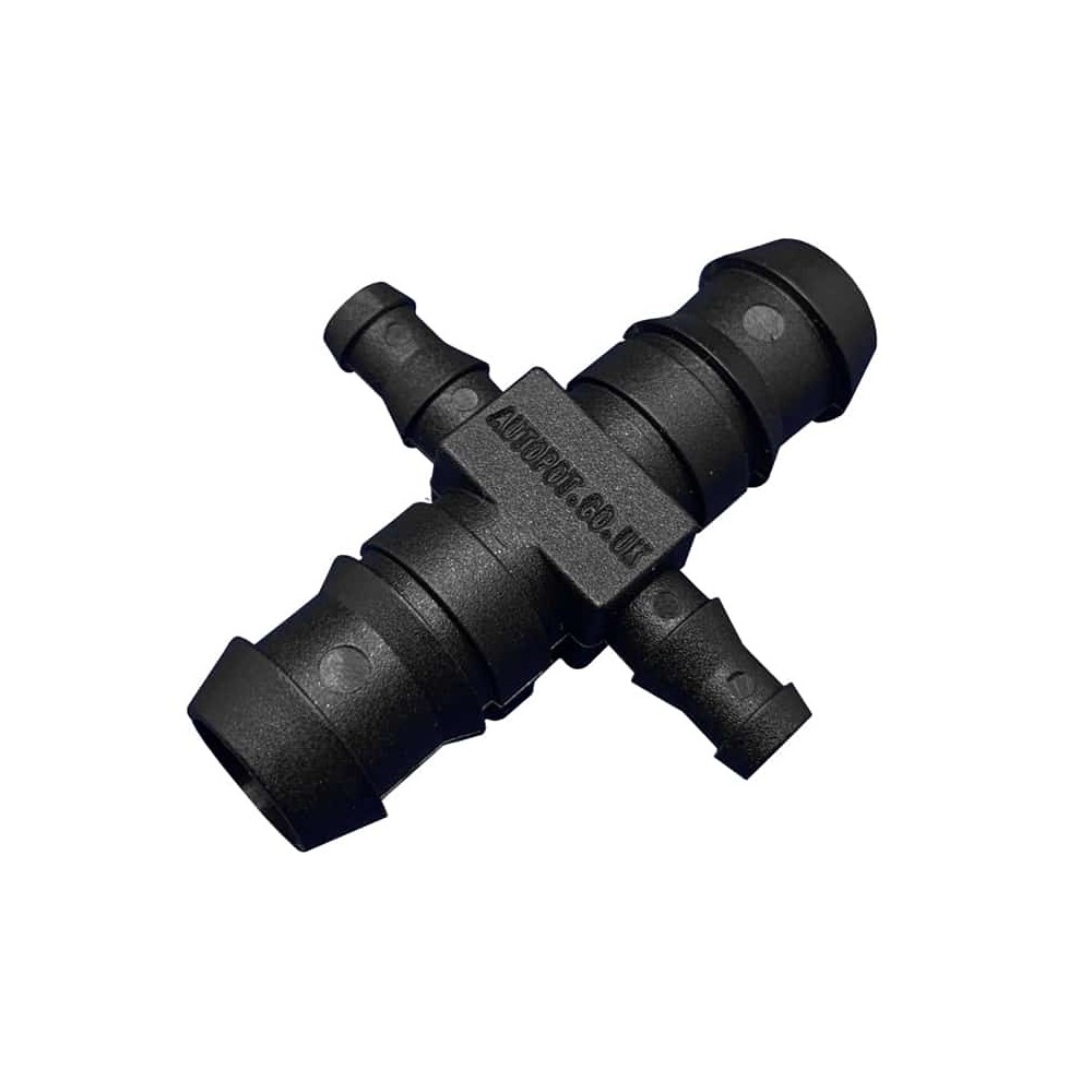 Autopot Cross Connector - Half Inch to Three Eighths Inch