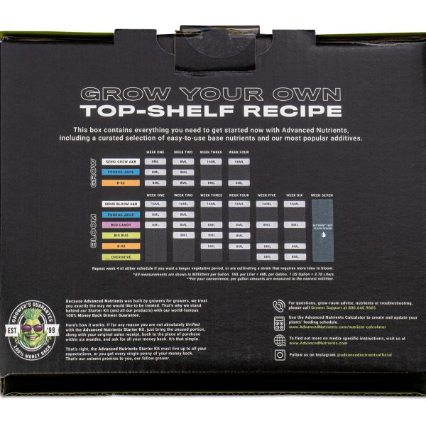 Advanced Nutrients Starter Kit Top Shelf Recipe