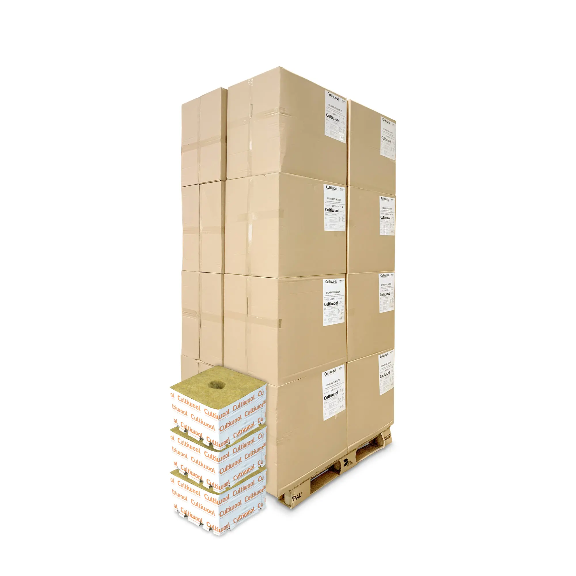 Cultiwool Block Bulk Pallet 6x6x4