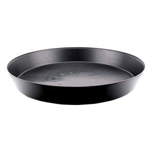 Black Premium Plastic Saucer 25 in