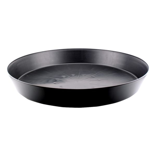 Black Premium Plastic Saucer 25 in