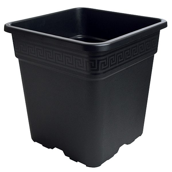 Gro Pro Black Square Pot