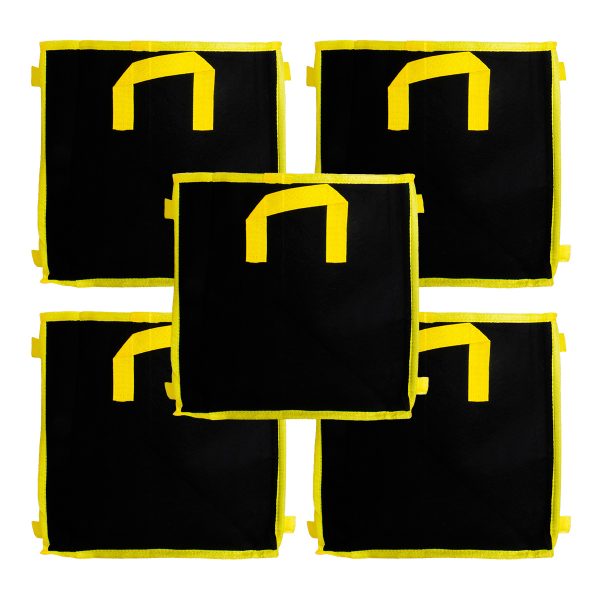 HTG Supply Square Phat Sack 5-Pack 7 Gal