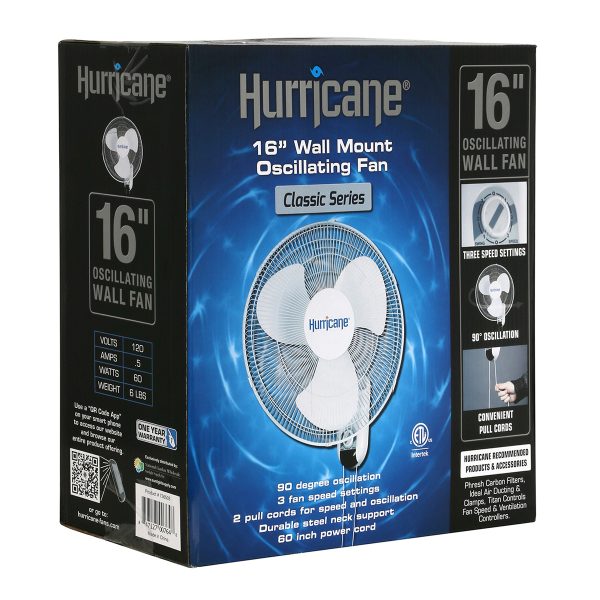 Hurricane 16 Inch Wall Mount Fan Packaging