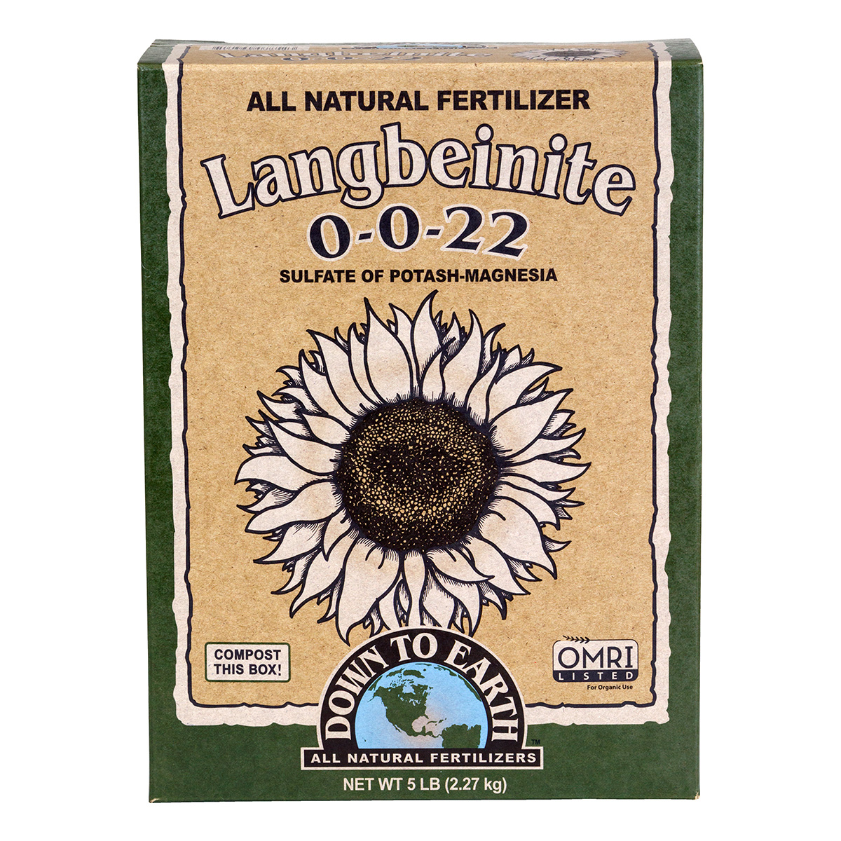 Down To Earth Langbeinite (Sul-Po-Mag) - 5 lb