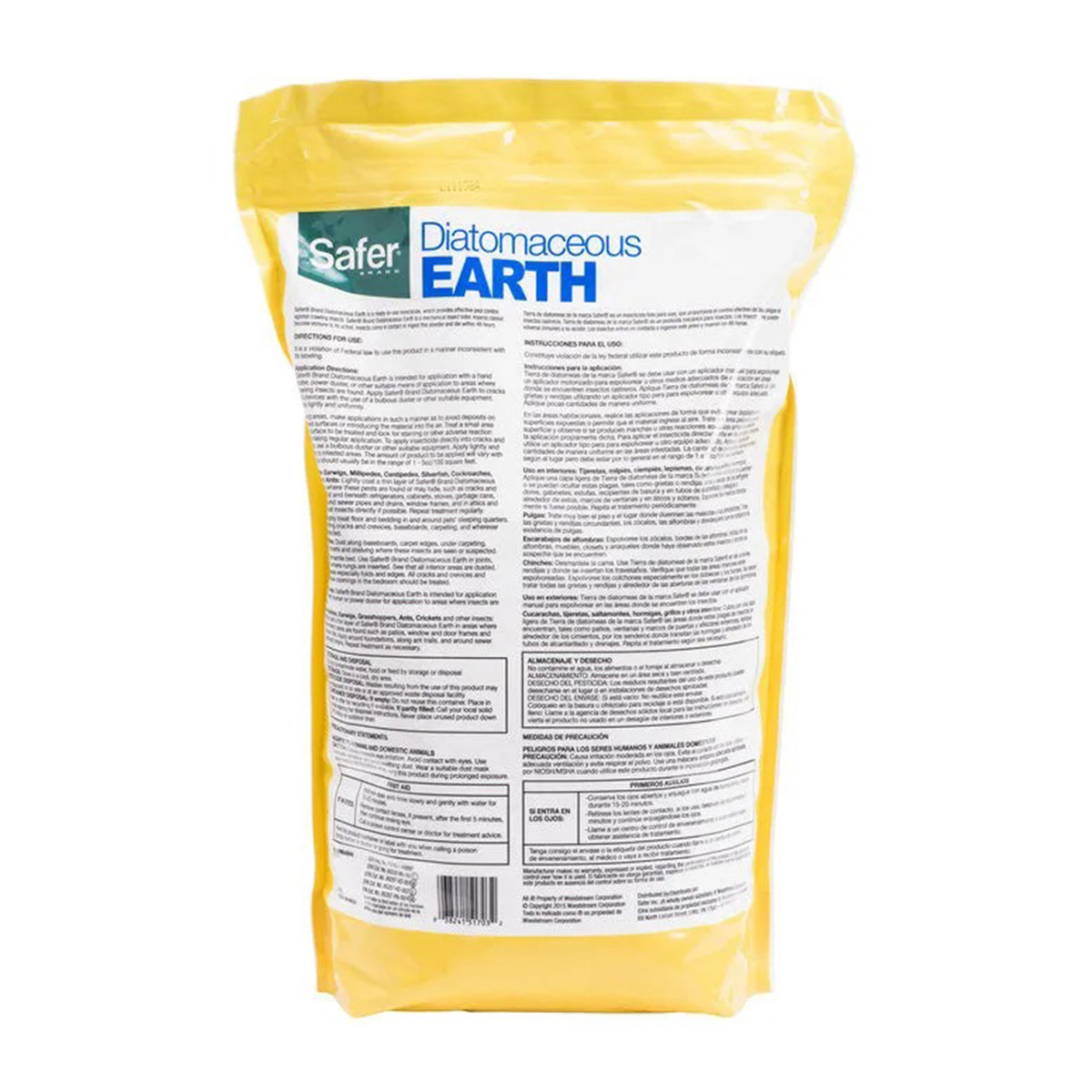 Safer Diatomaceous 4lb Back Package