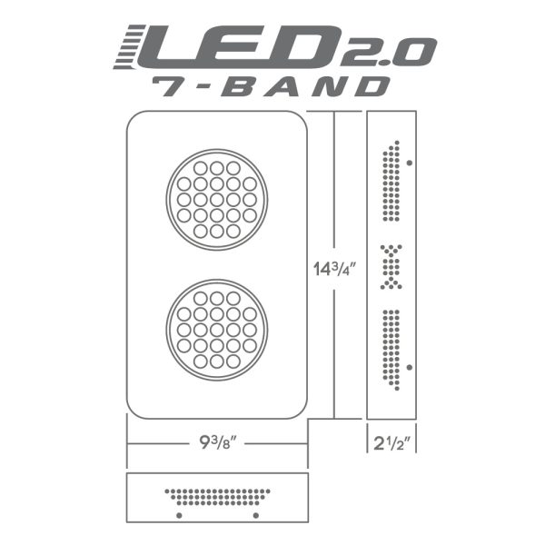 2.0 180w LED Size Chart