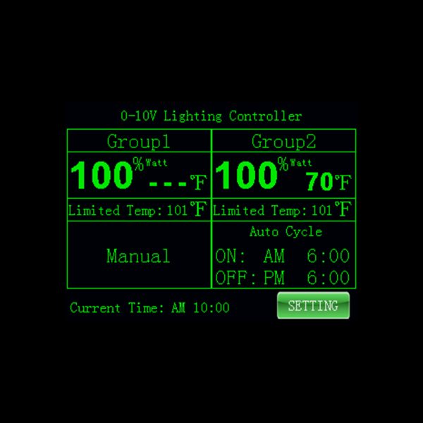 Nanolux Controller Main Interface