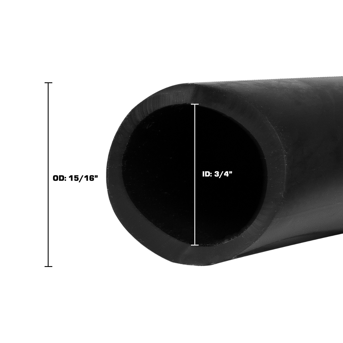AgroMax Black Vinyl Tubing ID 1/2" Close Up
