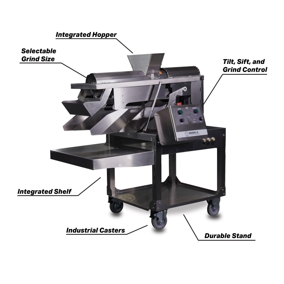 GreenBroz Model G De-Stemming & Grinding Machine