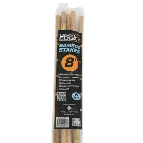 Grower's Edge 8ft Bamboo Stakes 6 Pack