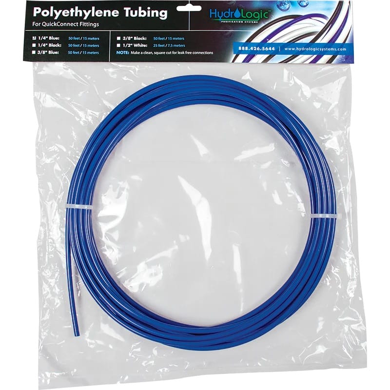 0.25 In. Hydro Logic Poly Tubing Blue - 50 Foot