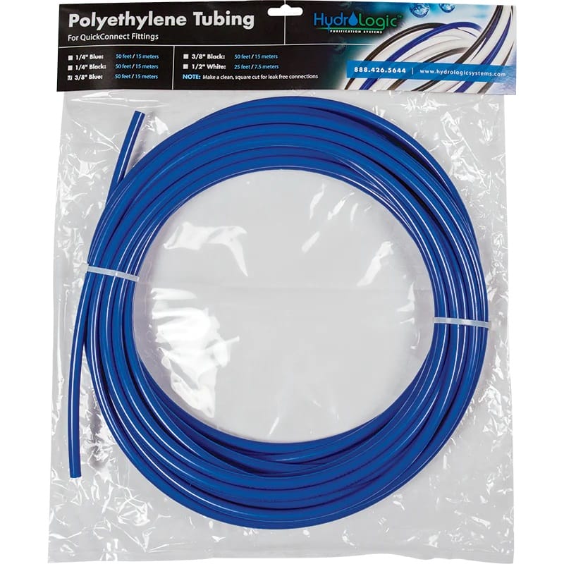 0.375 In. Hydro Logic Poly Tubing Blue - 50 Foot