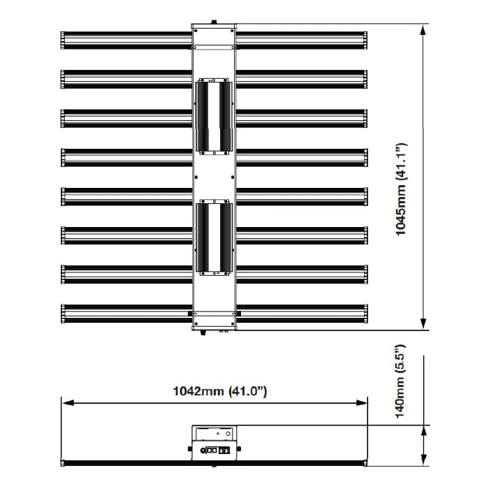 Astrica 820W LED Grow Light Dimensions