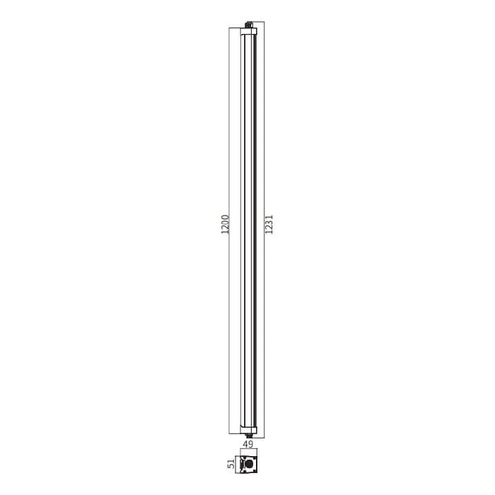 Electrivo 36W Under Canopy LED Grow Light Dimensions