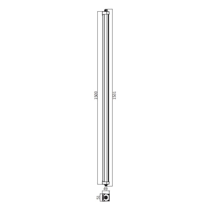 Electrivo 45W Under Canopy LED Grow Light Dimensions
