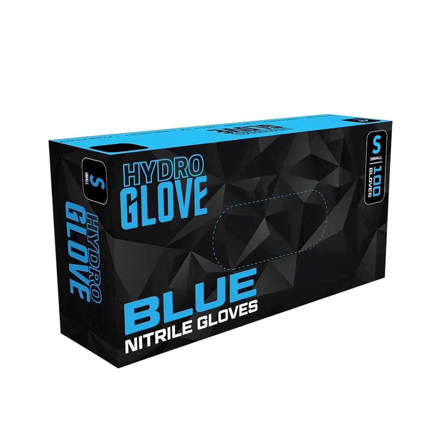 HydroGlove Blue 4 Mil Nitrile Glove, Small, Box of 100