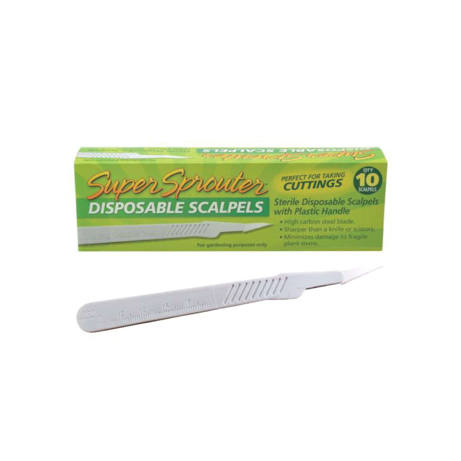 Super Sprouter Sterile Disposable Scalpel - 10 Pack